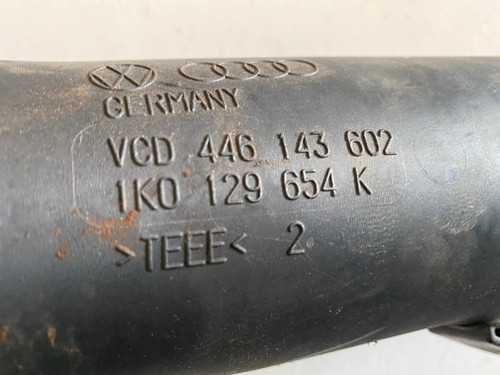 VW GOLF MK5 2L TDI BKD CODE USED USED TURBO PRESSURE PIPE 1K0 129 654 K