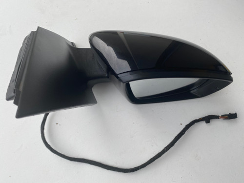 POLO 6R USED RH DOOR MIRROR IN BLACK  6R2 857 508 AB C9X PAINT CODE