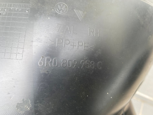 VW POLO 6R USED RHF INNER GUARD LINER  6R0 809 958 C