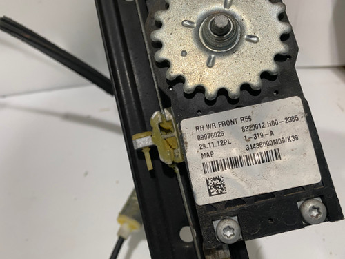 MINI COOPER R56 USED RHF WINDOW REGULATOR 09976026