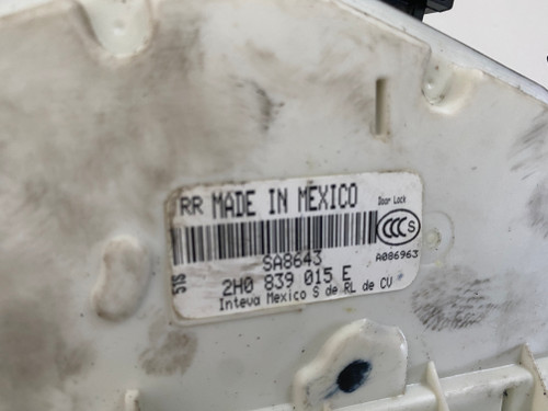 VW AMAROK V6 2018-2020 USED LHR DOOR LOCK MECHANISM 2H2 839 015 E