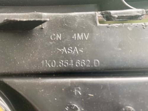 VW JETTA USED FRONT BAR RHF LOWER TRIM 1K0 854 662 D