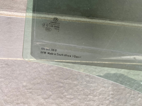 VW POLO 6R USED RHR DOOR GLASS 6R6 845 206 B