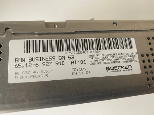 BMW E46 X5 E39 USED BECKER RADIO AMP CONTROL MODULE 65.12- 6 927 910