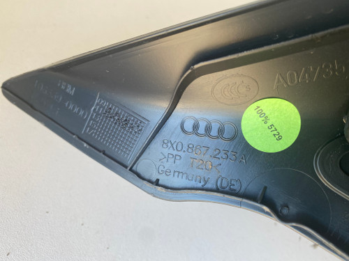AUDI A1 5 DOOR SLINE USED RH A PILLAR TRIM 8X0 867 233 A