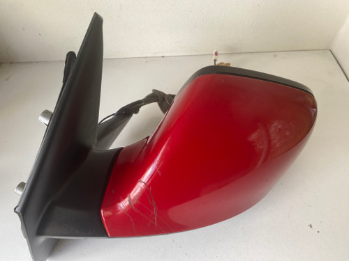 VW TRANSPORTER MULTIVAN USED LH DOOR MIRROR IN RED A3H 7E2 857 507 CL 