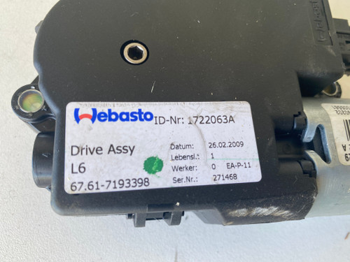 BMW E90 E87 E63 USED SUNROOF MOTOR 67.61-7193398