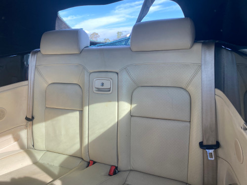 VW BEETLE CONVERTIBLE 2005-2010 USED REAR CREAM LEATHER SEAT BACKING WITH HEADRESTS