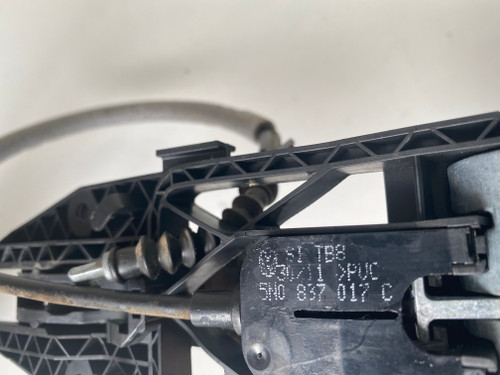 VW AMAROK USED LHF OUTER DOOR HANDLE WITH THE CARRIER 5N0 837 017 C IN NATURAL GREY  H7W