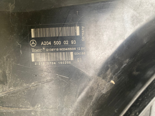 MERCEDES W204 C220 CDI USED ENGINE FAN A204 500 02 93  A 204 540 0788