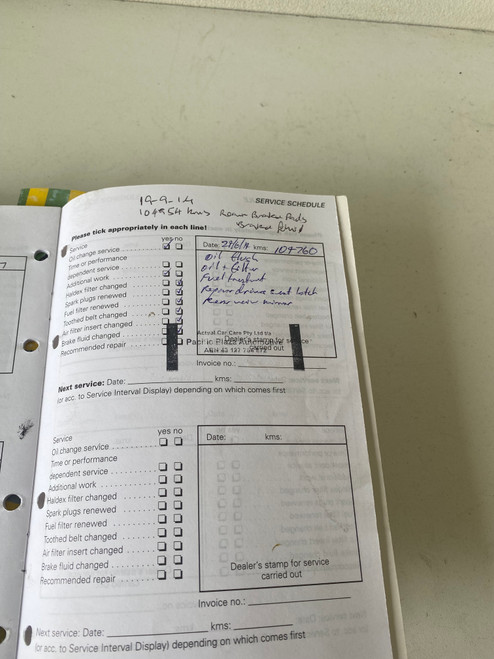 VW BEETLE 1.6 MANUAL USED LOG BOOKS BFS FCH 