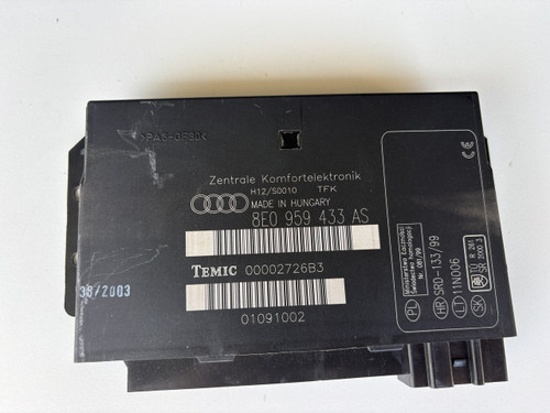 AUDI A4 B6 USED BODY CONTROL MODULE 8E0 959 433 AS