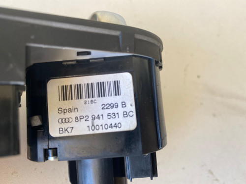 AUDI A3 8P USED HEADLIGHT SWITCH 8P2 941 531 BC