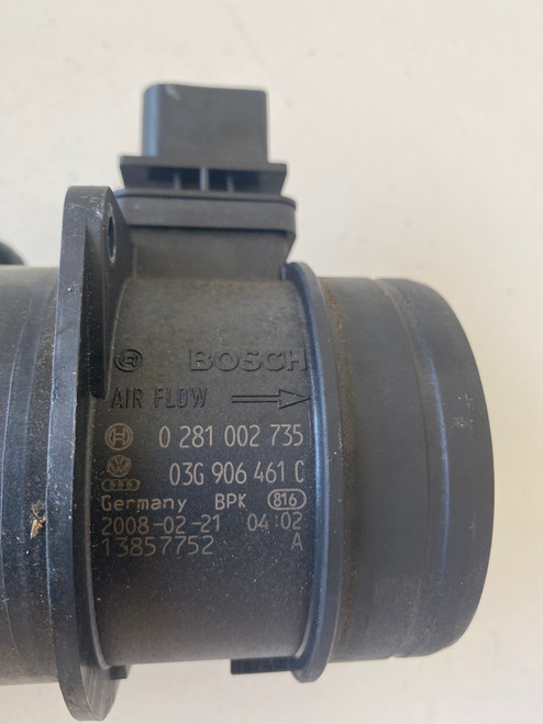 VW TRANSPORTER T5 2.5 TDI USED AIR FLOW METER 03G 906 461 C