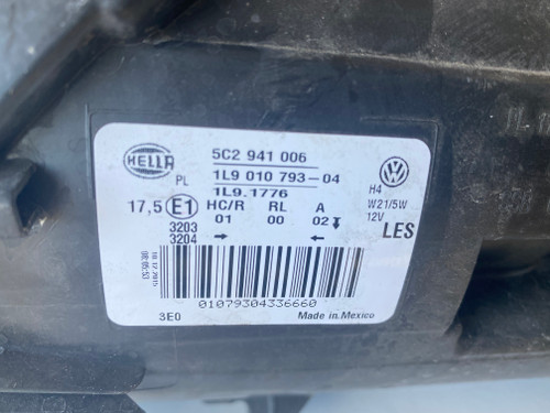 VW BEETLE A5 2012-2016 USED RH HEADLIGHT 5C2 941 006