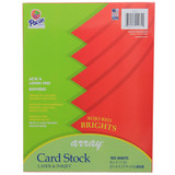 Card Stock, Rojo Red, 8-1/2" x 11", 100 Sheets - PAC101171