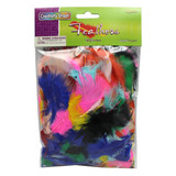 Turkey Plumage Feathers, Assorted Bright Hues, Assorted Sizes, 14 grams - CK-450001