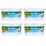 Air-Dry Clay, 2.5 lbs Resealable Bucket, White, Pack of 4 – School