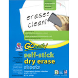 Dry Erase Sheets, Self-Adhesive, White, 5 Sheets per Pack, 3 Packs