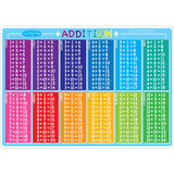 Smart Poly Learning Mat, 12" x 17", Double-Sided, Addition