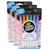 Take Note! Erasable Highlighters, Pastel Party, 6 Per Pack, 3 Packs