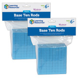 (2 Ea) Base Ten Rods Plastic Blu 50 Pk 1x1x10cm