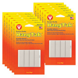 HangTak Reusable Adhesive, White, 2 oz. Per Pack, 12 Packs