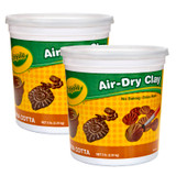 Air-Dry Clay, Terra Cotta, 5 lb Tub, Pack of 2