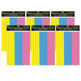 Die-Cut Magnetic Pink/Blue/Yellow Sentence Strips, 2.75" x 11", 3 Per Pack, 6 Packs
