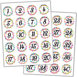 Confetti Numbers Stickers - TCR5574