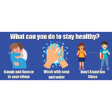 How To Stay Healthy Anti-Slip Floor Stickers, 14" x 6", Pack of 5 - FLP97044