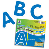 Self-Adhesive Letters, Blue, Puffy Font, 4", 78 Characters - PAC51623