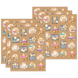 (6 Pk) Star Sugar Cookie Stickers Scented