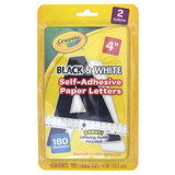 Self-Adhesive Paper Letters, Black & White, 4", 180 Characters
