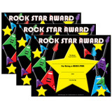 Rock Star Award Certificate, 8.5" x 11", 30 Per Pack, 3 Packs