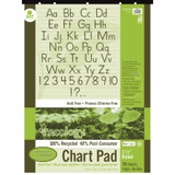 Recycled Chart Pad, Manuscript Cover, 1-1/2" Ruled 24" x 32", 70 Sheets