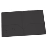 Poly Two Pocket Portfolio, Black, Pack of 25