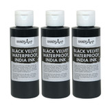 Black Velvet India Ink, 4. oz, Pack of 3