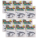 Wiggle Eyes, Black, 10 mm, 50 Pieces - CK-344102