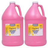 Little Masters Washable Tempera Paint, Pink, Gallon, Pack of 2