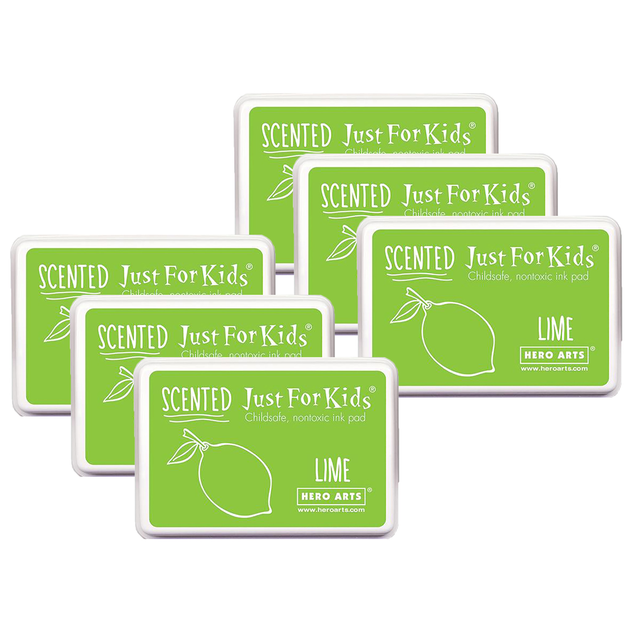 Just for Kids® Ink Pad, Green, Pack of 6