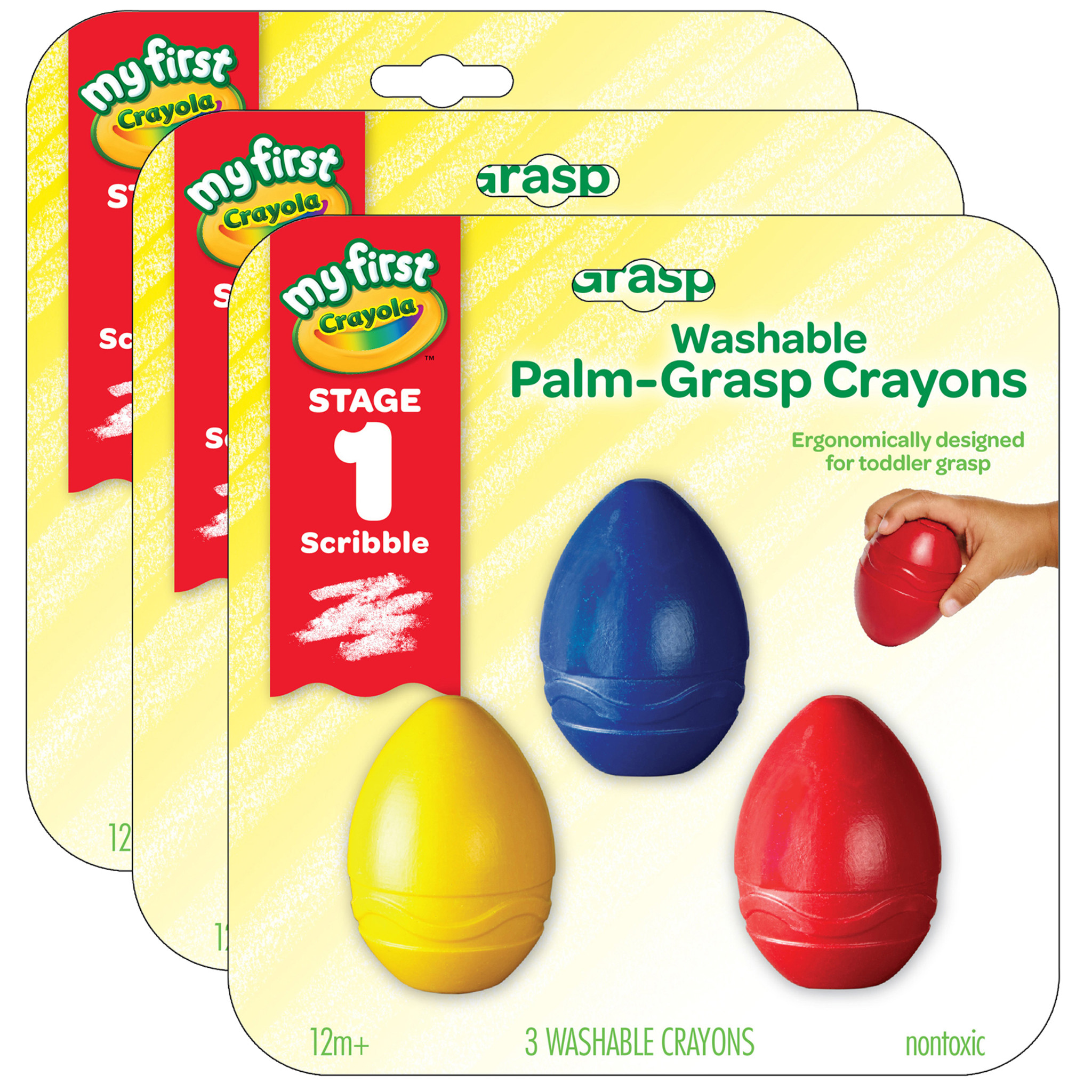 Crayola My First Palm-grip Crayons Art Tools 6 Count Designed for