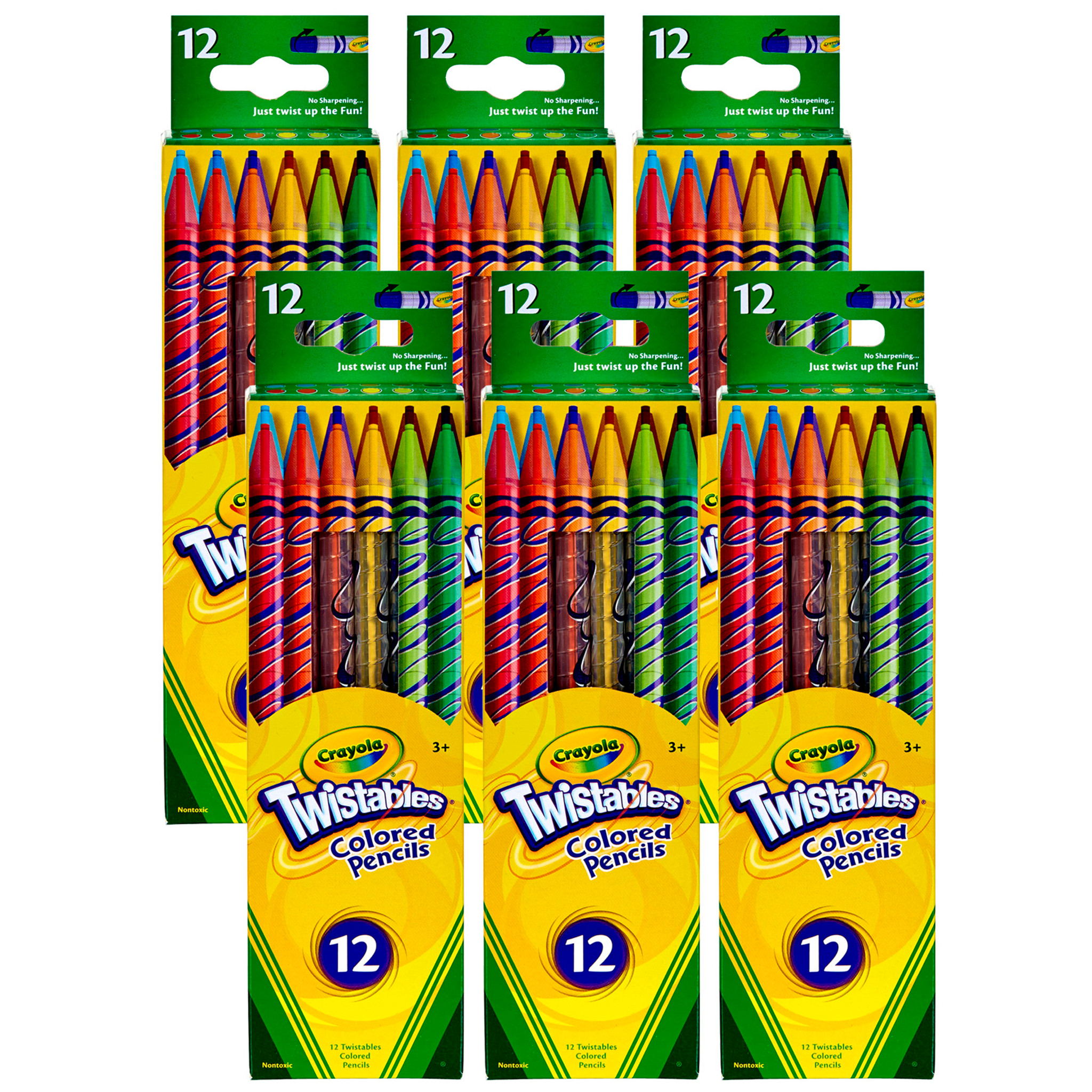 Crayola Erasable Colored Pencils, 12 Per Box, 6 Boxes