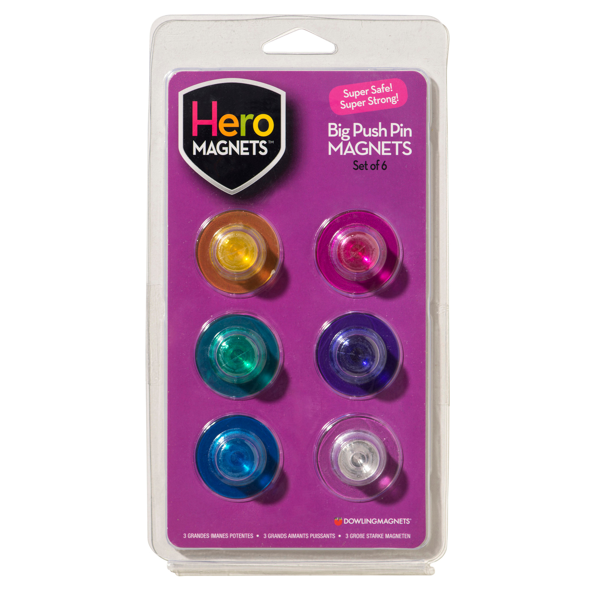 Hero Magnets: Emoji Big Button Magnets, Set of 3