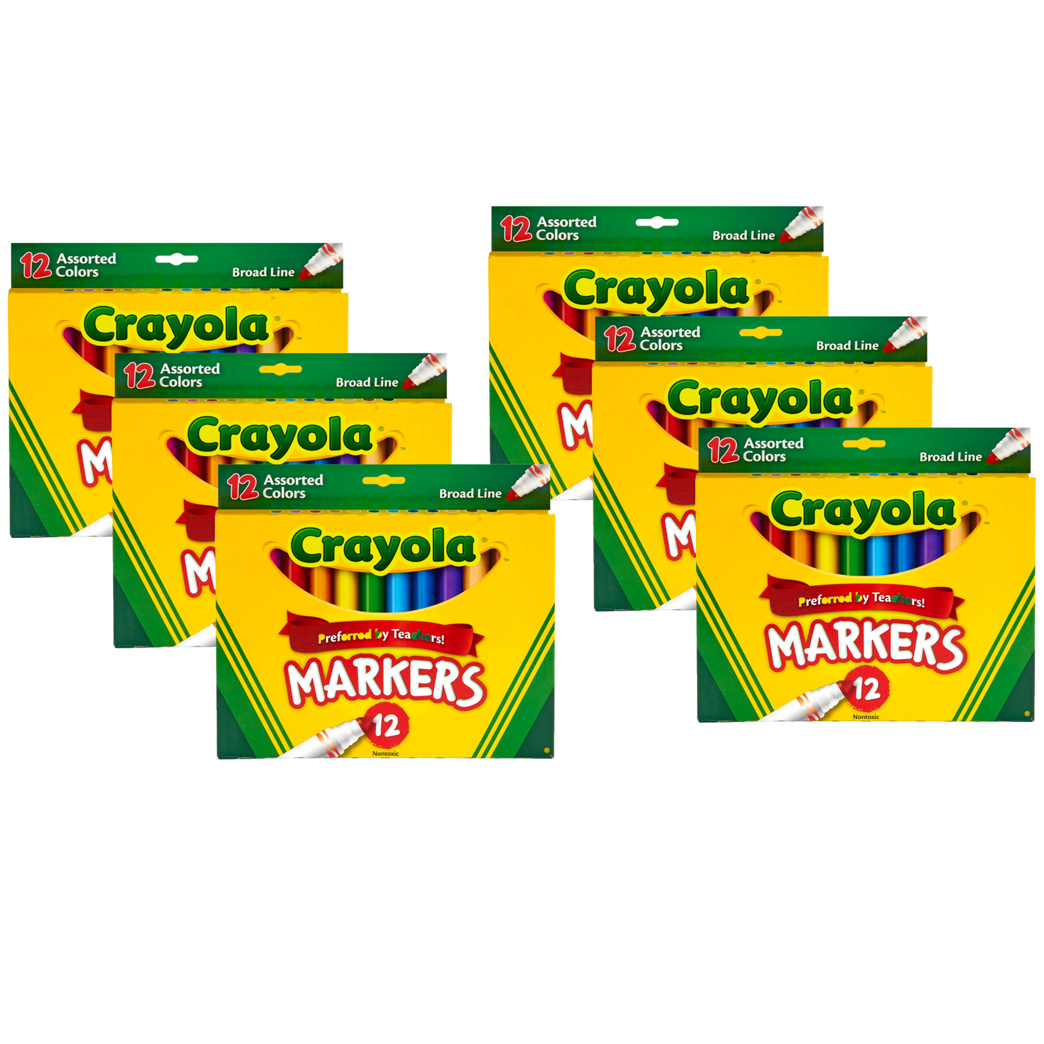 Crayola Classic Original Marker Set - Assorted Colors, Broad Tip