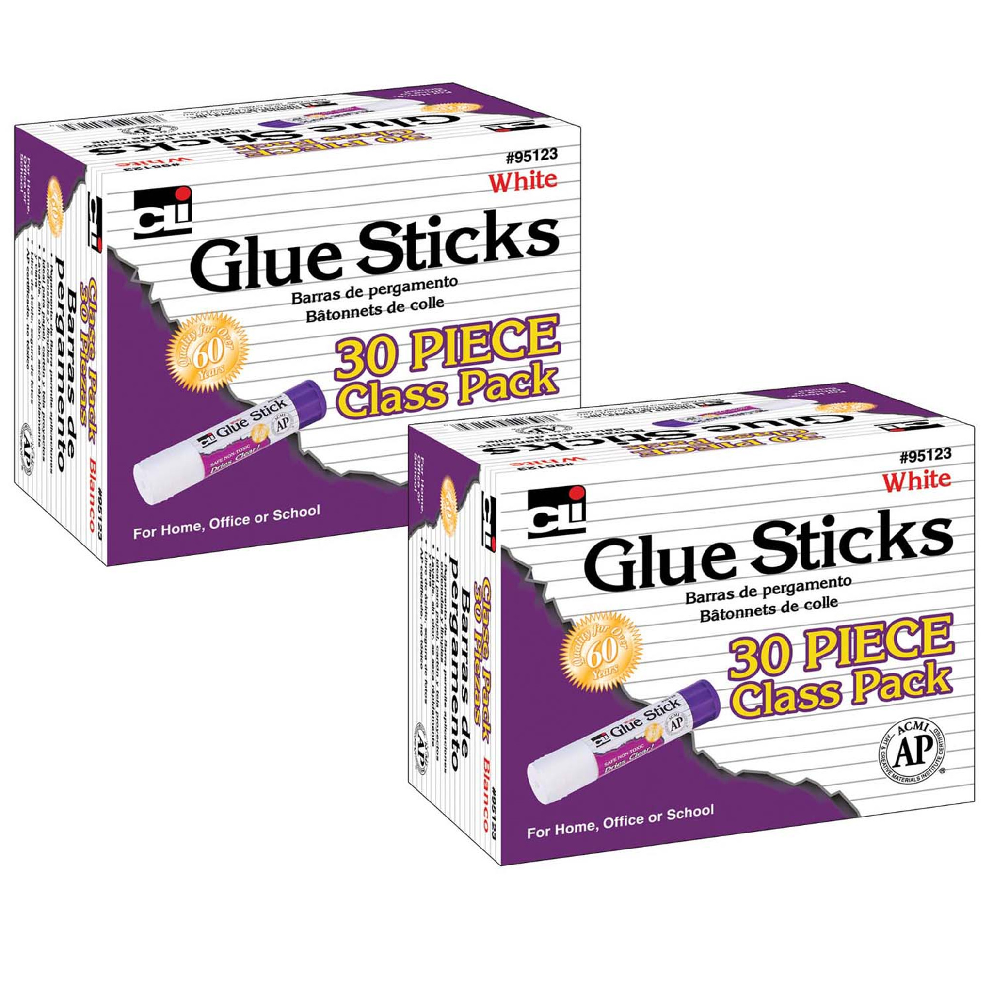 Glue Sticks Classpack - Basic Supplies - 30 Pieces, Purple