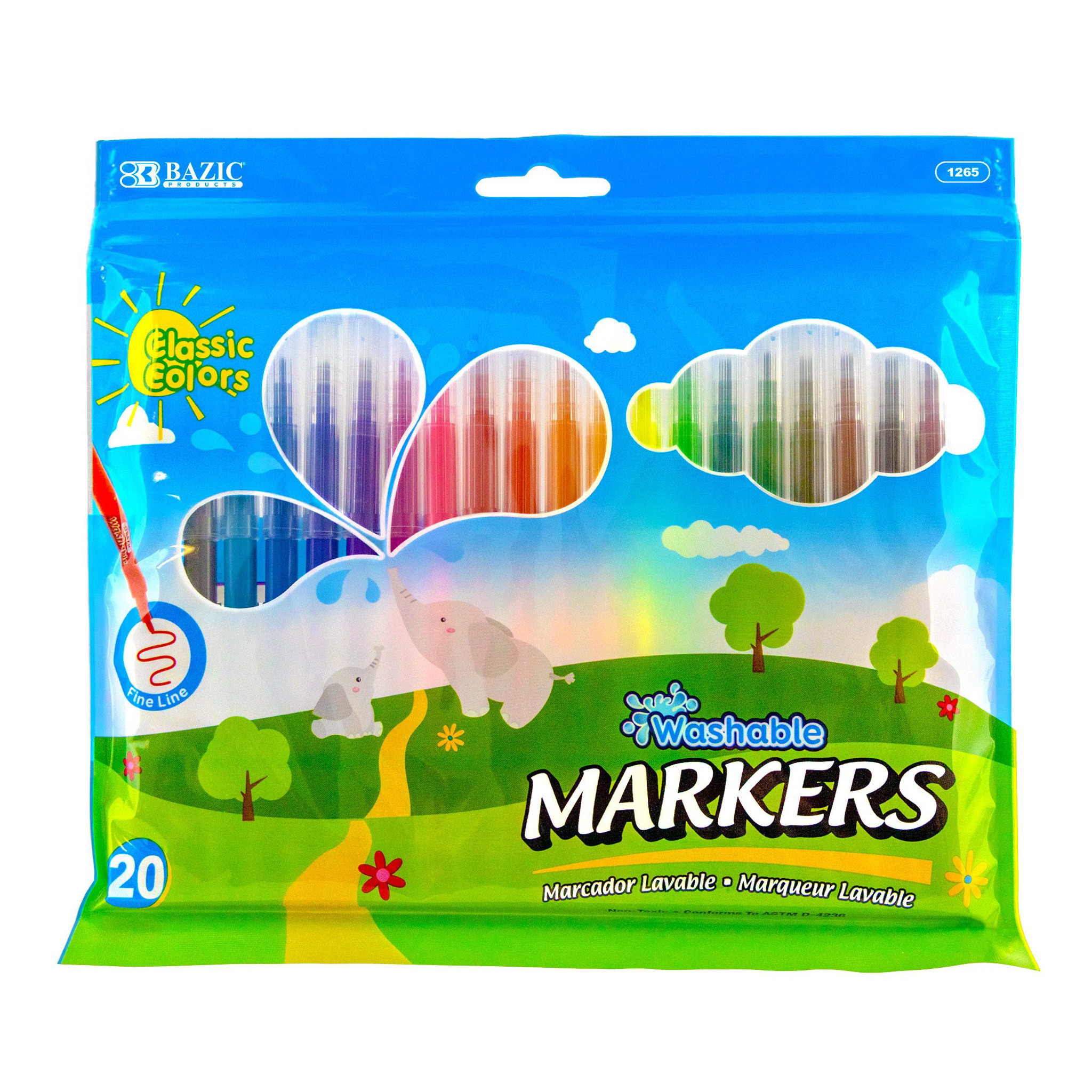 Fine-Line Markers - Set of 20 Assorted Colors, Social Studies: Teacher's  Discovery