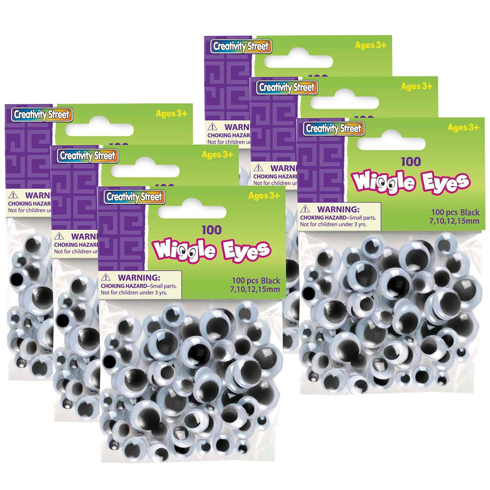 Teacher's Choice Neon Googly Eyes Assorted Sizes & Colours 100 Pieces