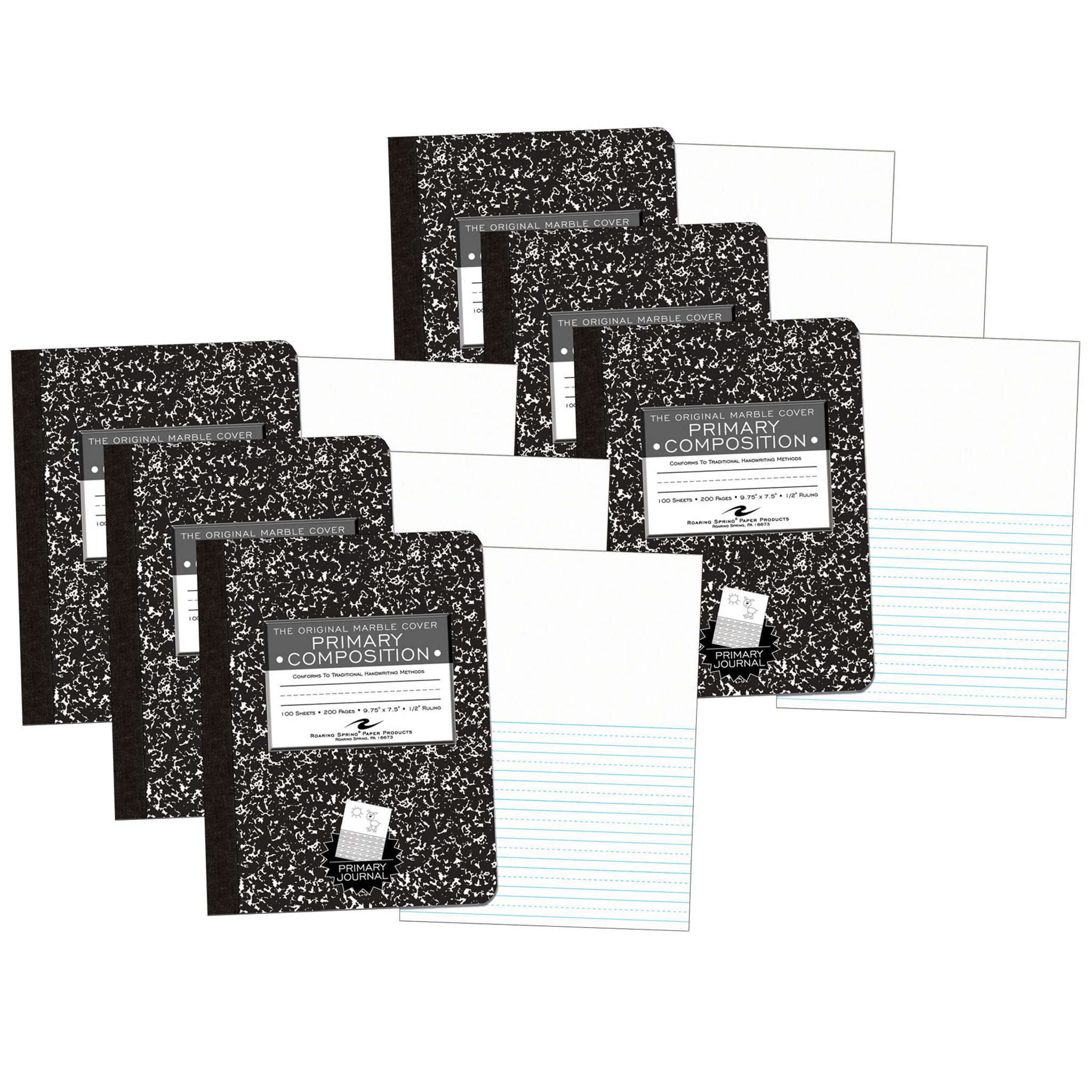Primary Journal Marble Composition Book 100 sheets - Assorted
