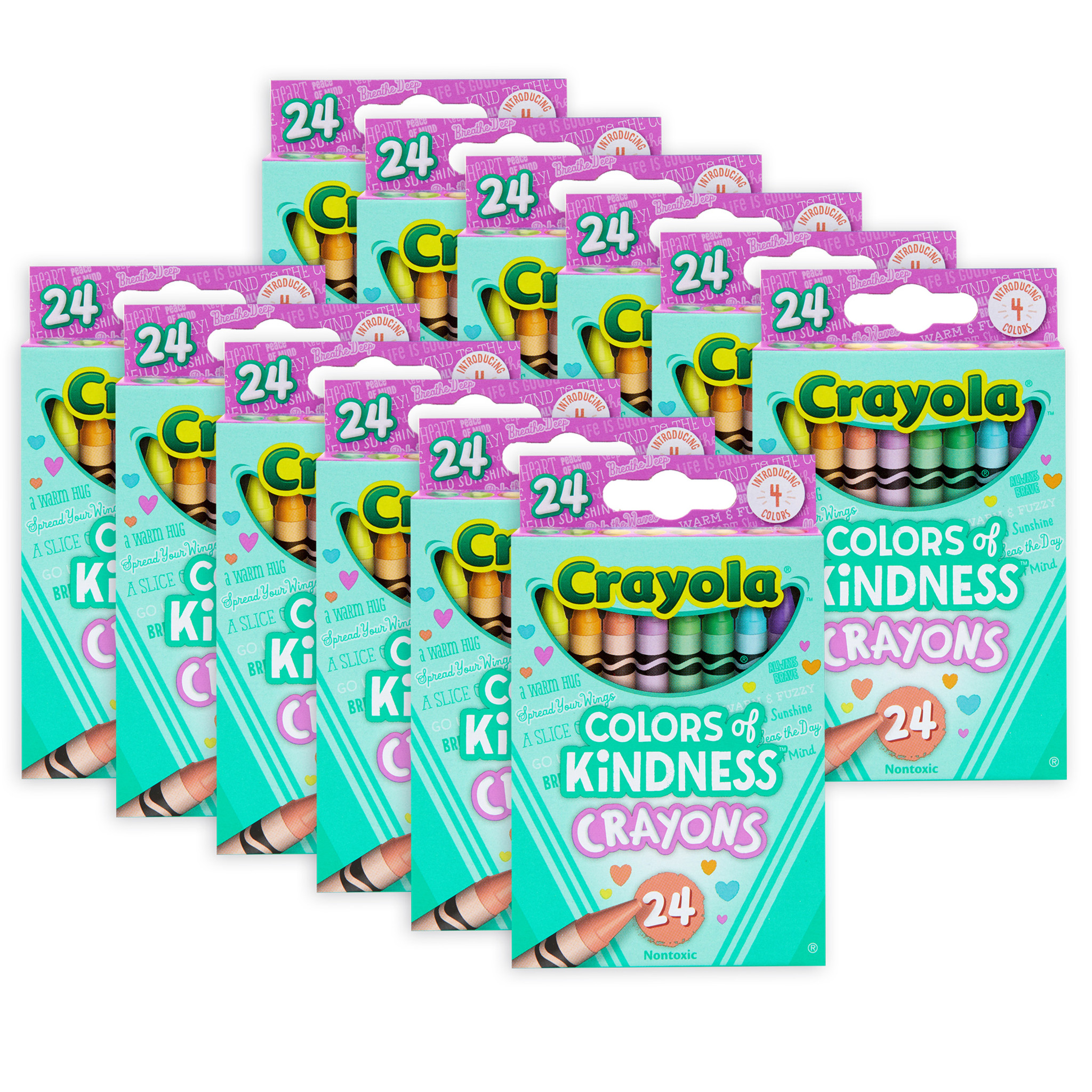 Crayola Crayons Bulk, 12 Crayon Packs with 24 Assorted Colors